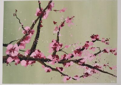 "Cherry tree", 2020, Acrylics, 30 x 40cm