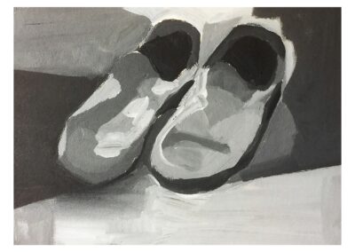 "Shoes", 2020, Acrylics, 23x17cm
