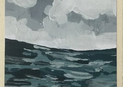 "Pure sea", 2020, Acrylics, 9,x14cm