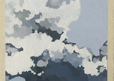 "Clouds", 2020, Acrylics, 9x13,8cm