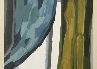 "Curtains", 2020, Acrylics, 10,4x13,8cm