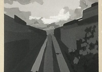"Porta Nuova Railway", 2020, Acrylics, 10x14,5cm