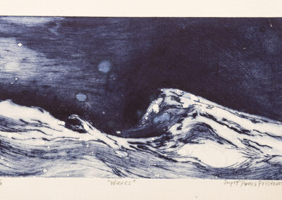 "Waves", 2019, Colored Drypoint, 12x22cm