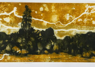 "Panoramic"2019, Colored Drypoint, Print on Fabrianno paper, 23 x 95cm