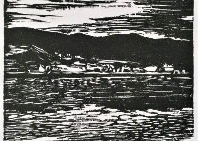 "Untitled_Black", Engraving on Linoleum, 15 x 15cm, 2021